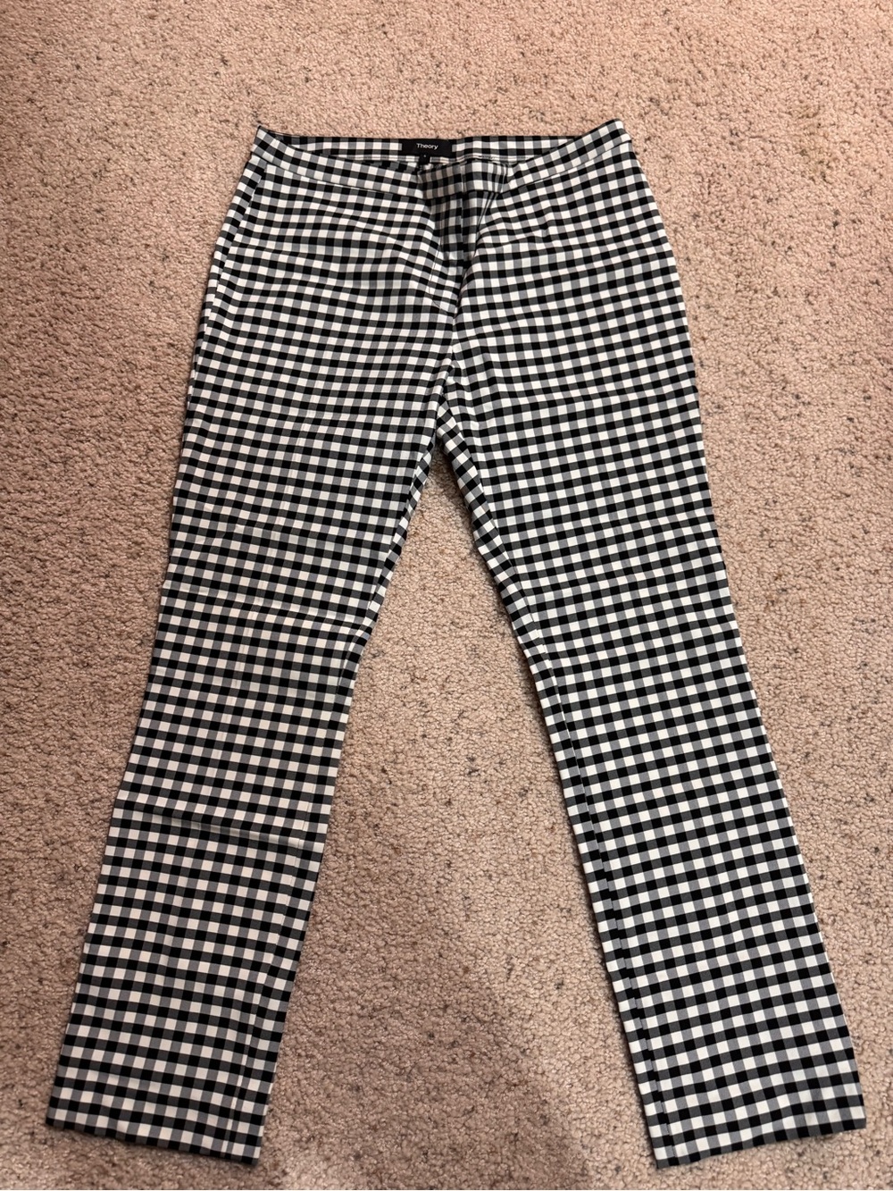 Theory • Black and White Gingham • Classic Skinny Pant